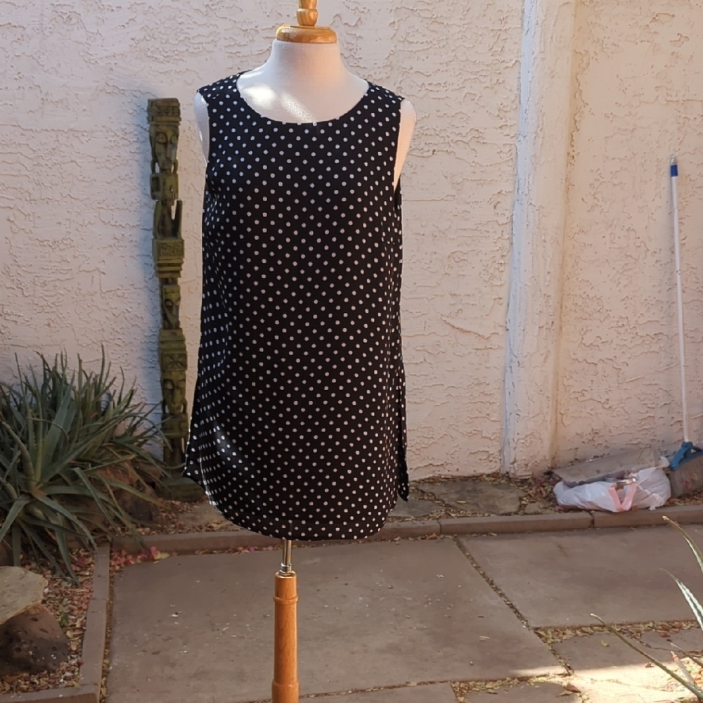 Chico's Black Dress with White Polka Dots - Sleeveless Mini